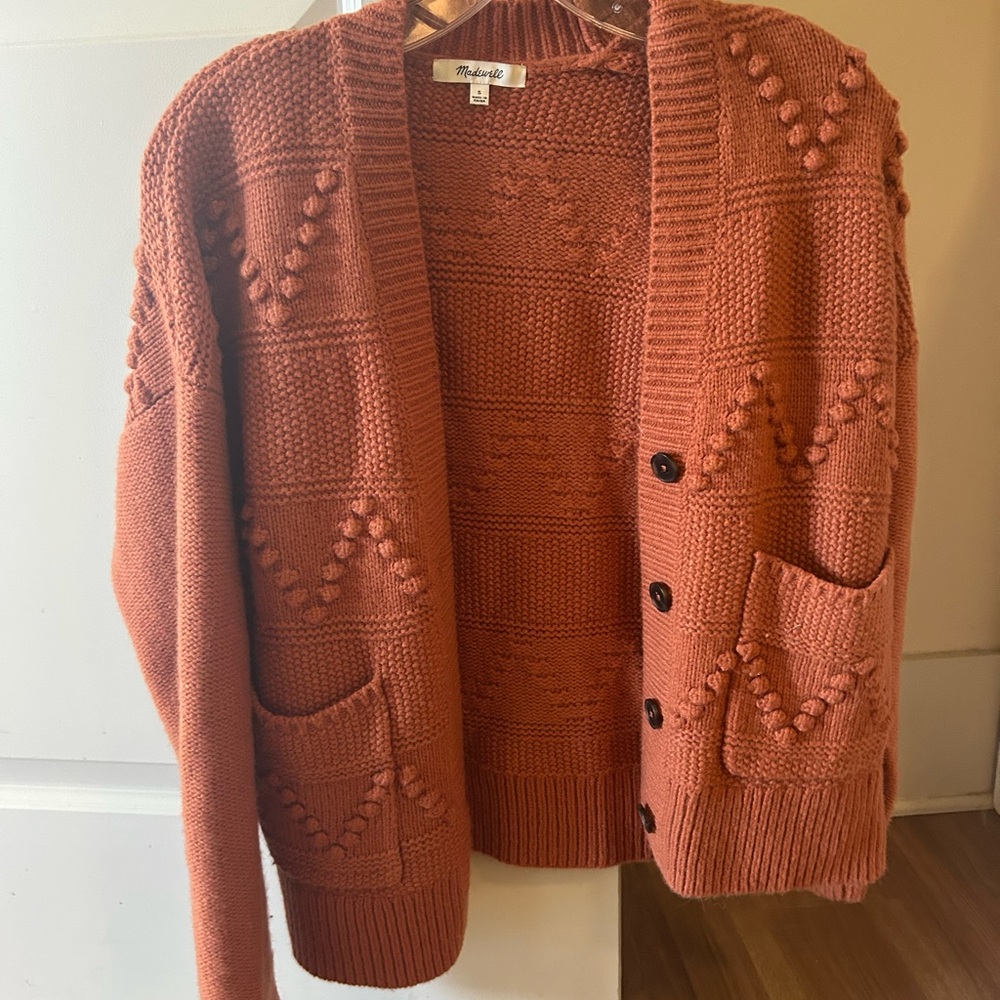 Cozy Knit Cardigan Sweater in Rust by Wild Fable